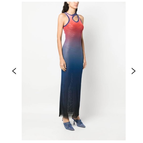 OTTOLINGER Blue Gradient Maxi Dress XS - Picture 3 of 4